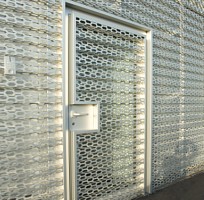 Perforated sheets used for facade for Audi Terminal in Bitterfeld, Germany